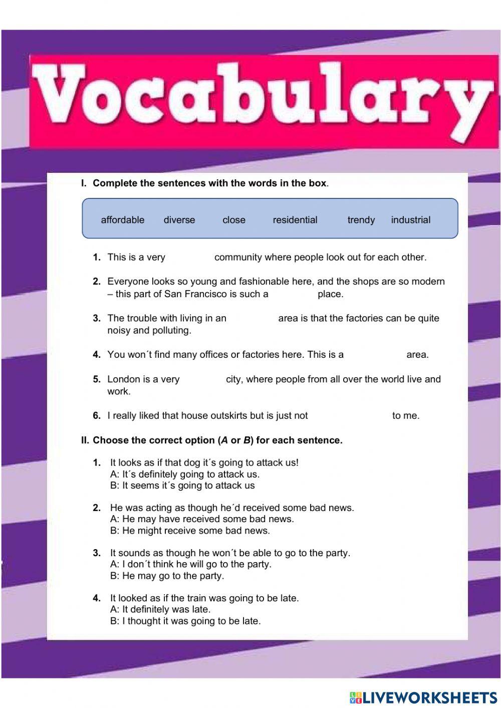 Community adjectives