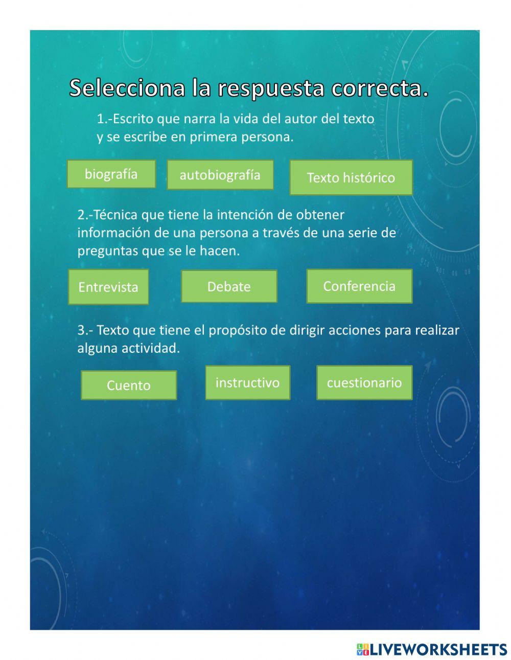 REPASO ESPAÑOL SEXTO