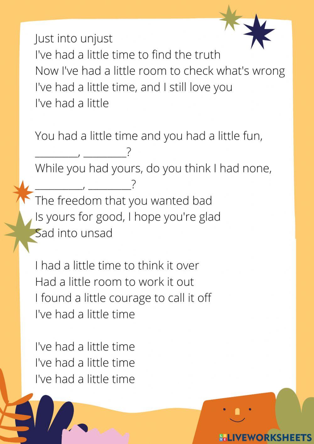 Beautful South - A little time