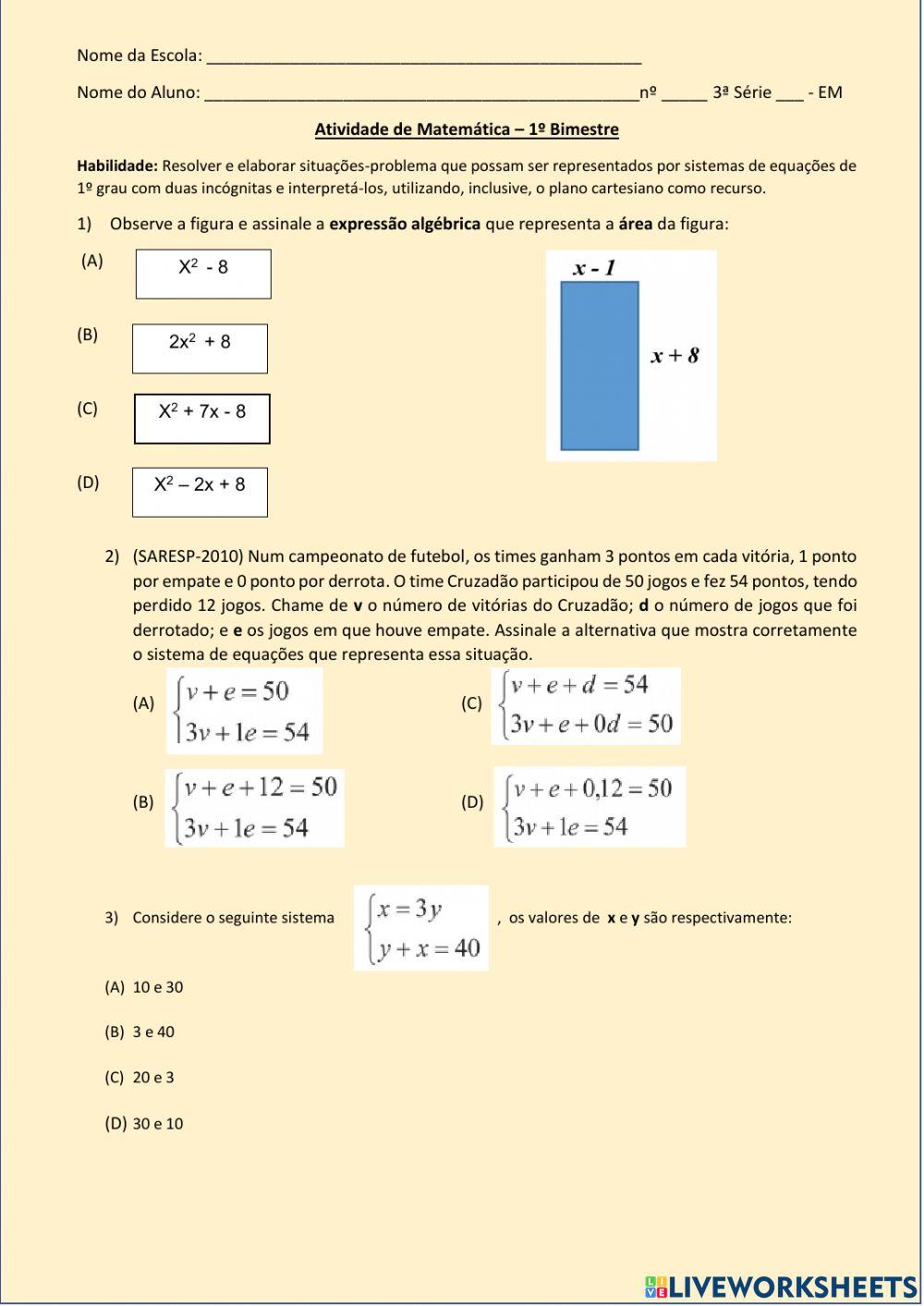 Atividade Revisão-Recuperação