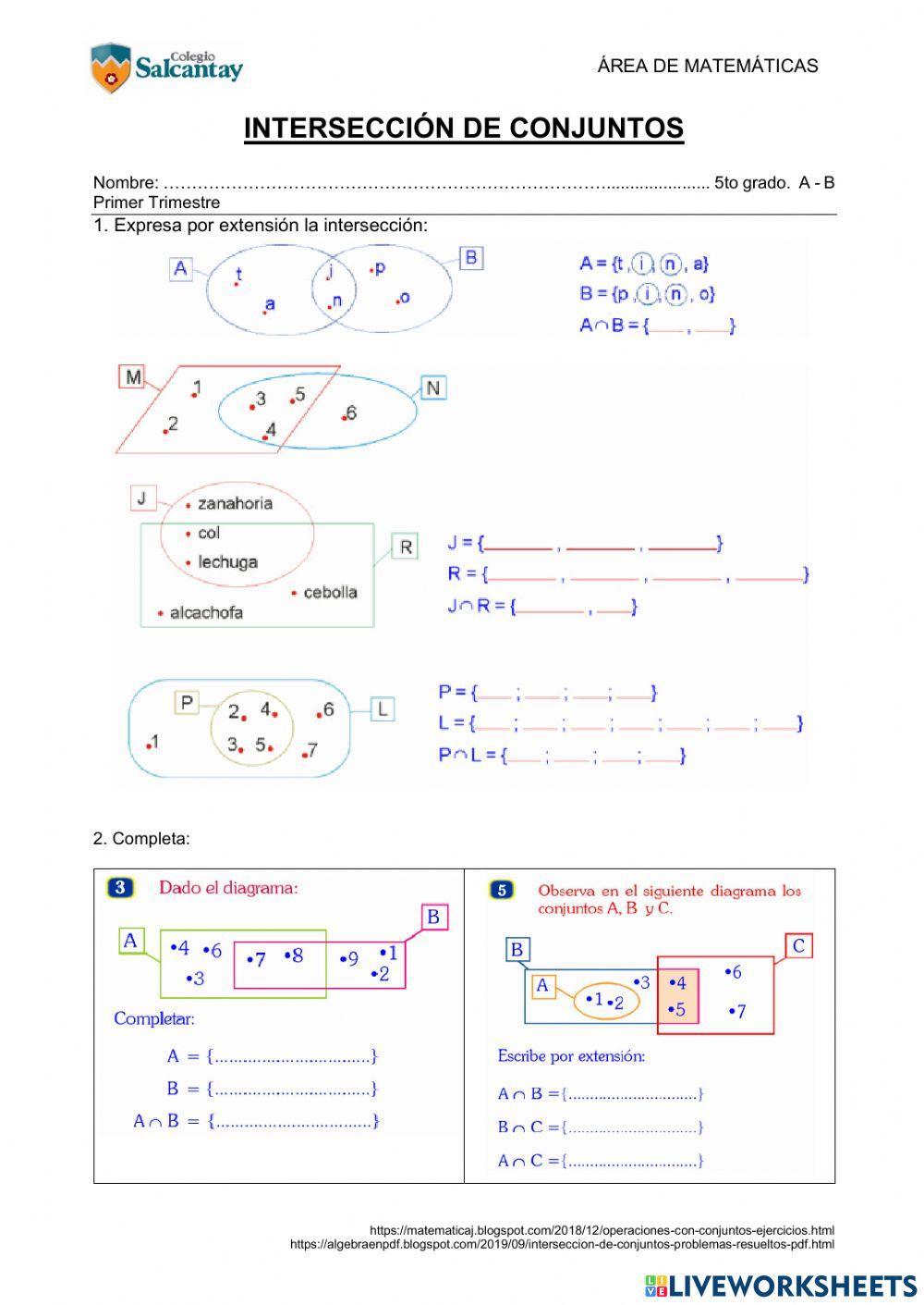 Intersección de Conjuntos