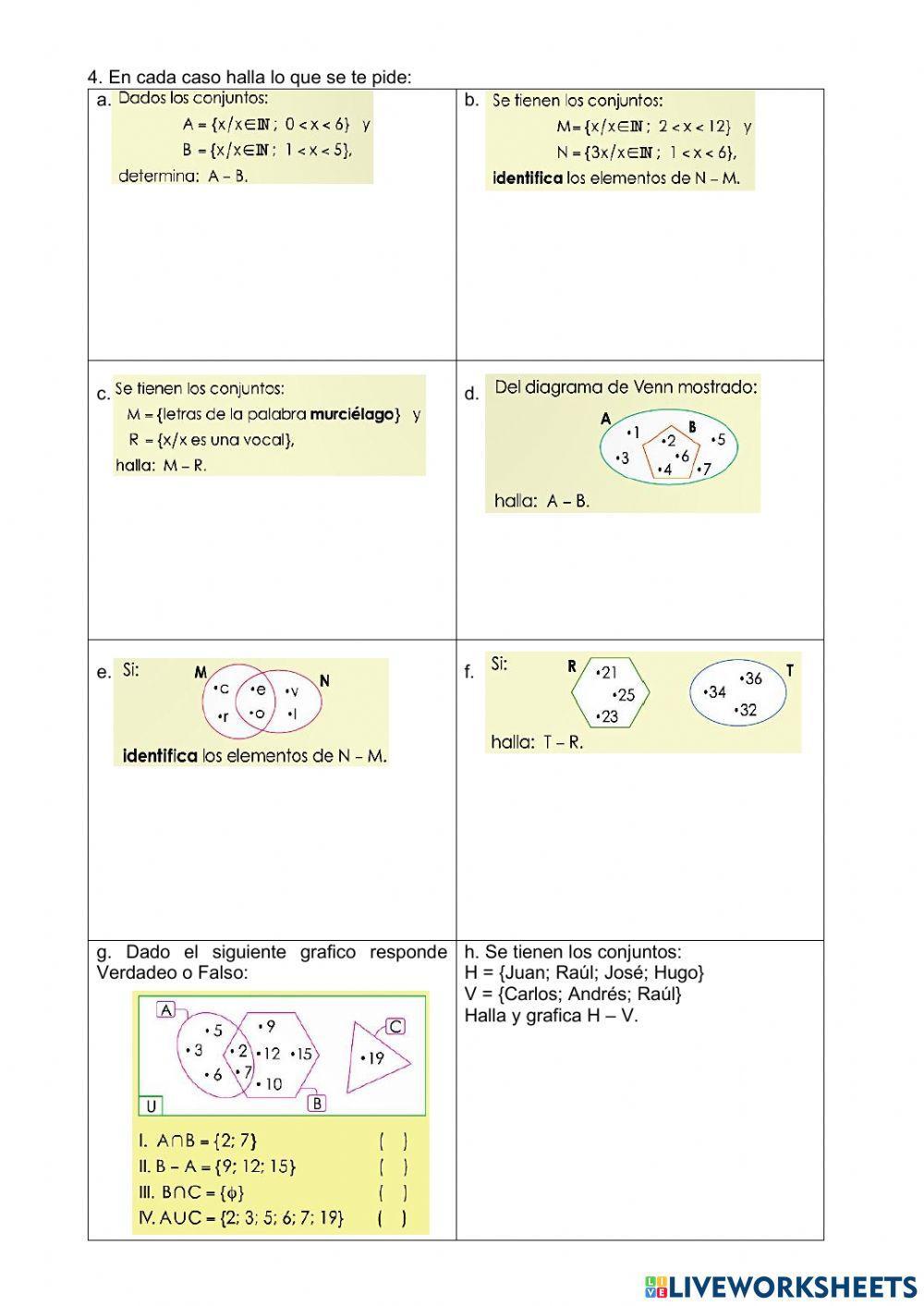 Diferencia de Conjuntos