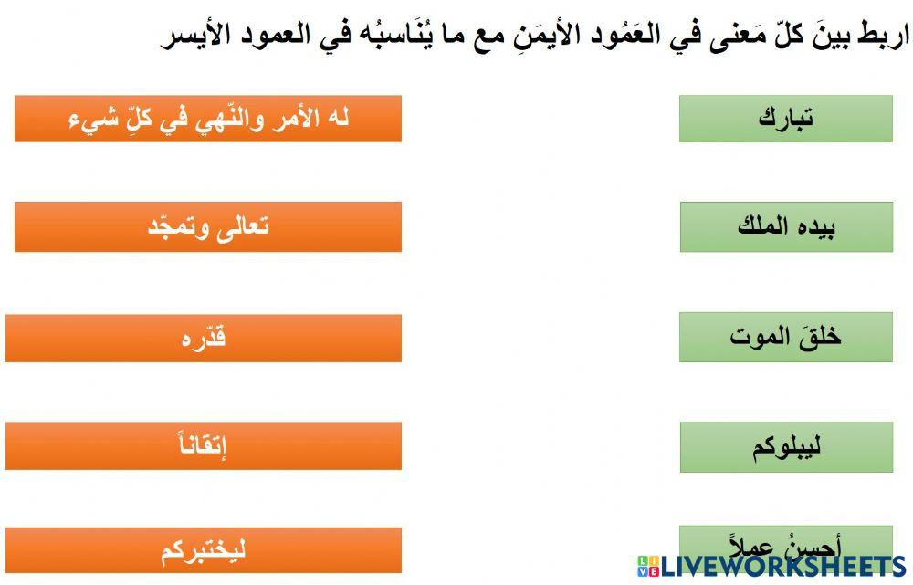 مفردات سورة الملك 1