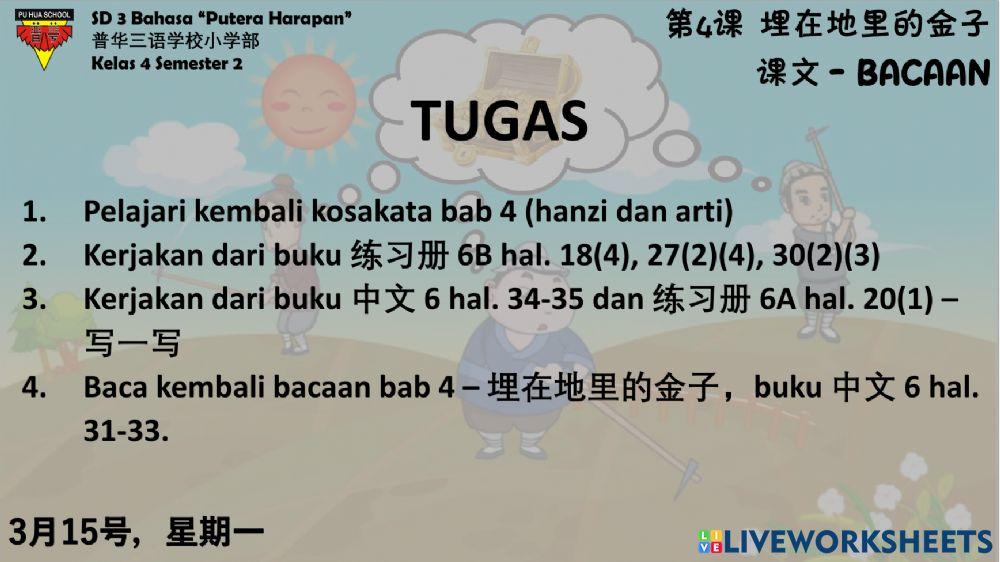 《中文6》第四课 - 课文