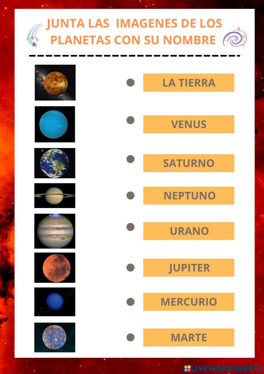 Unir nombre de planetas