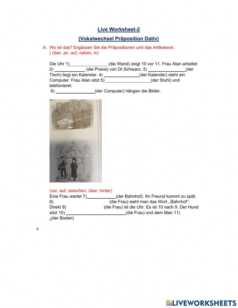 Wechsel Präpositionen