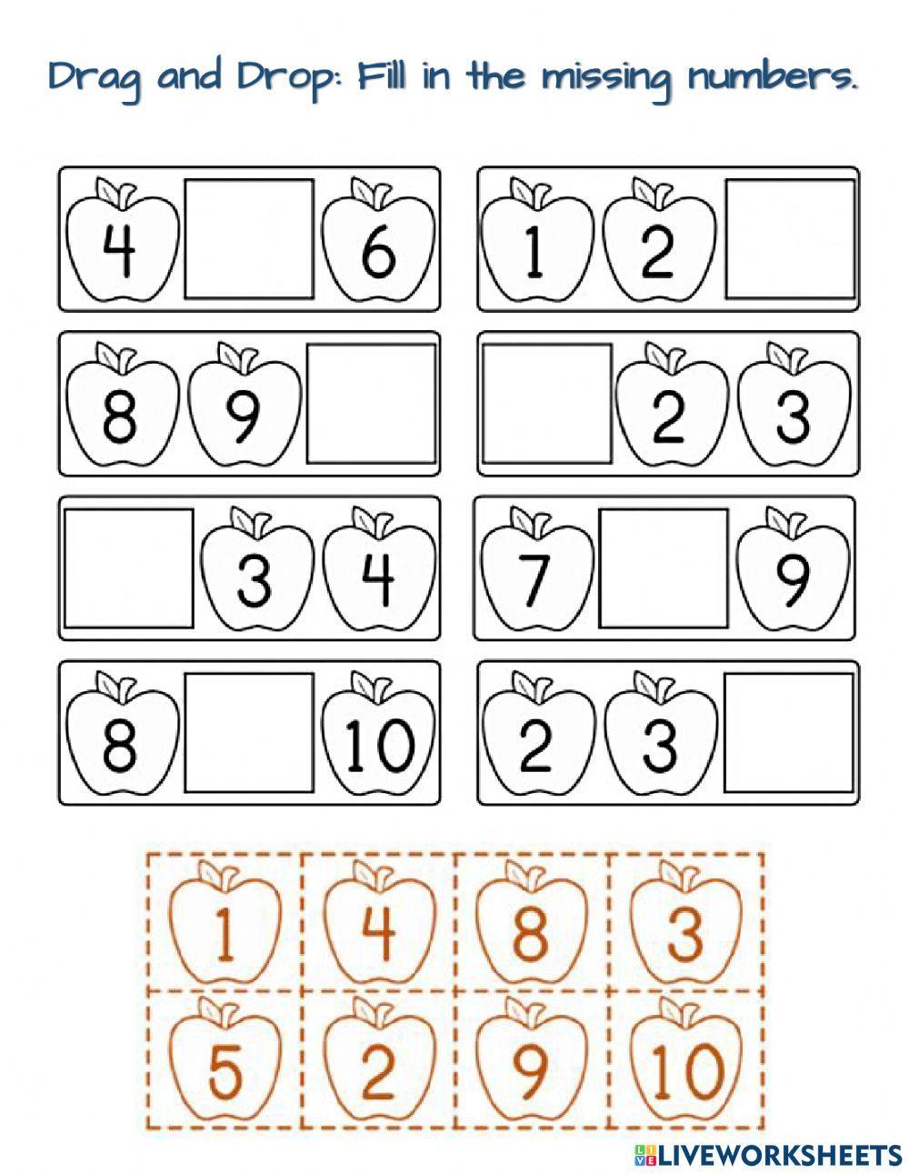 Ordering numbers 1-10