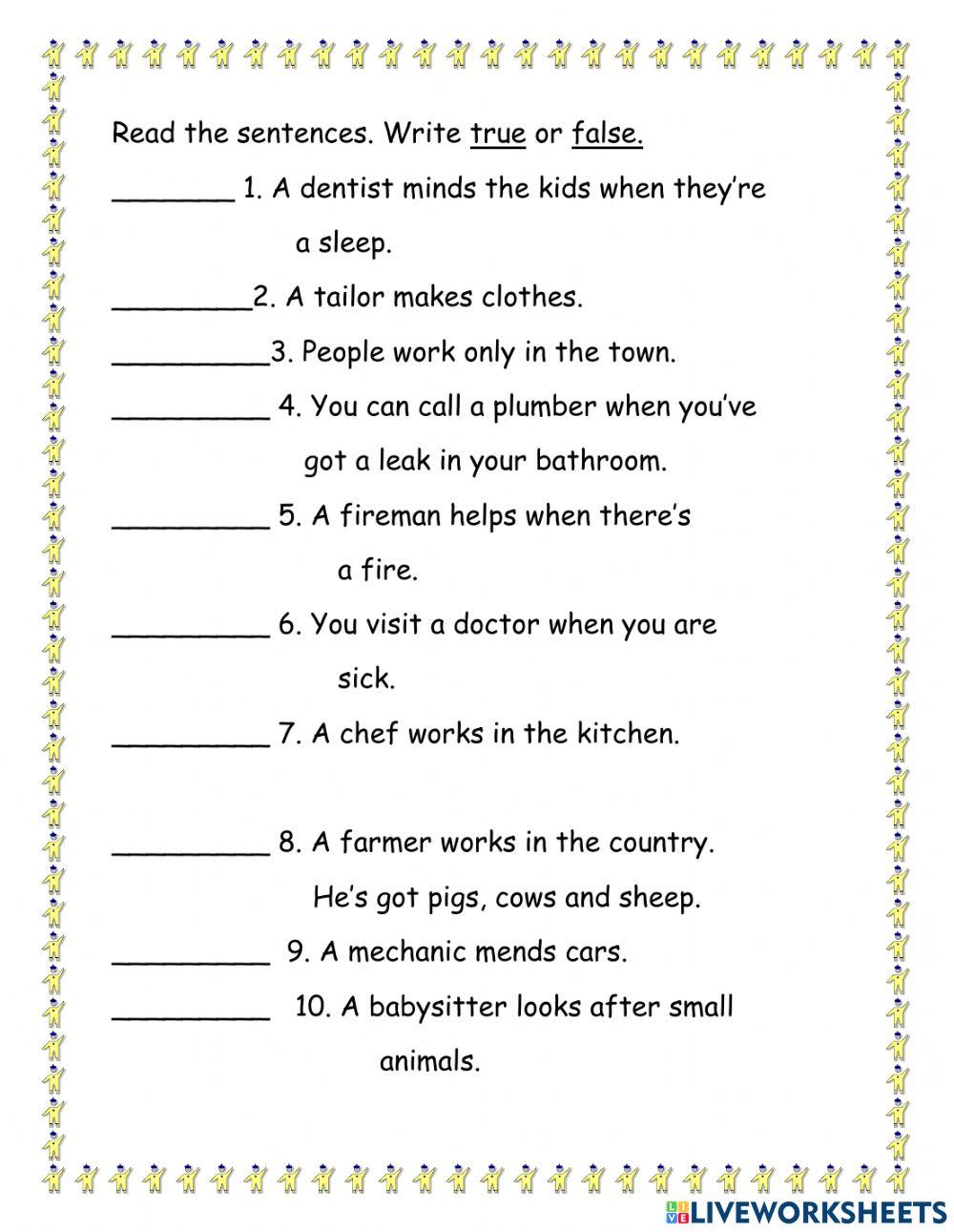 People Work interactive worksheet | Live Worksheets