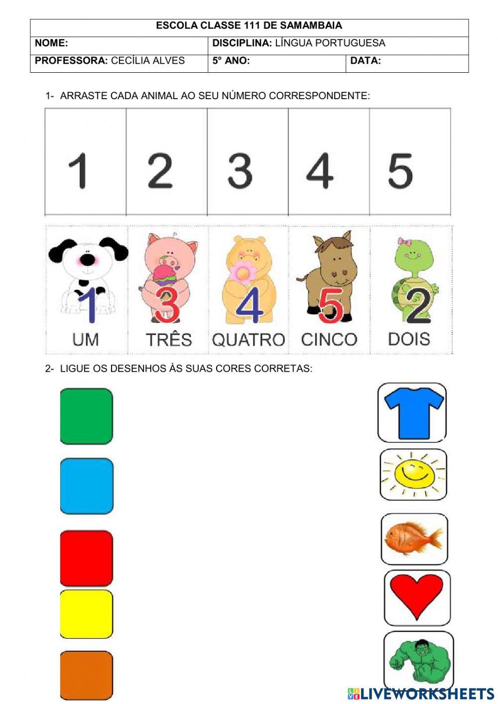 Estudo dos números e cores