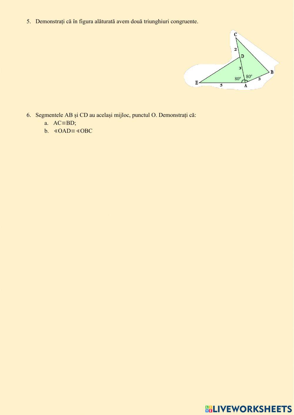 Metoda triunghiurilor congruente