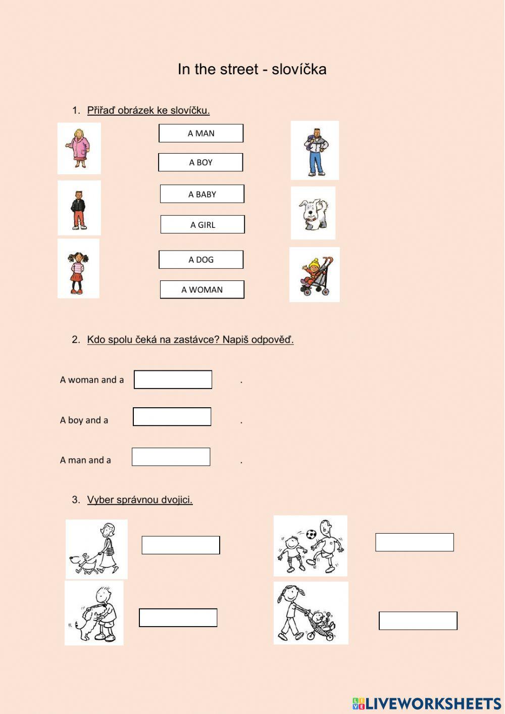 In the street, person