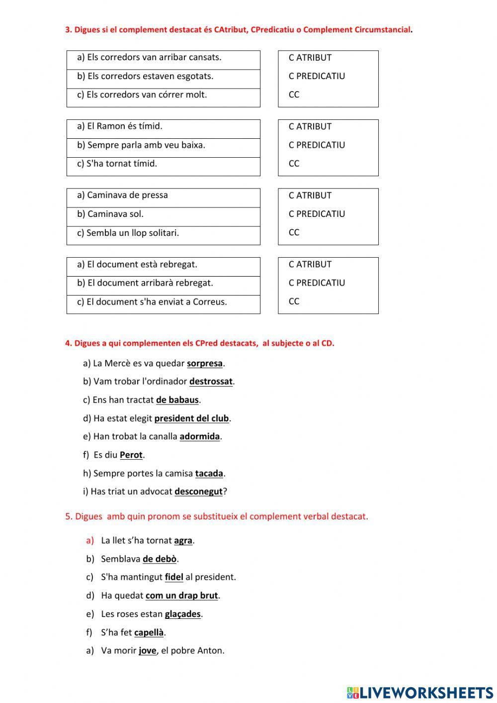 Complement Atribut i Predicatiu