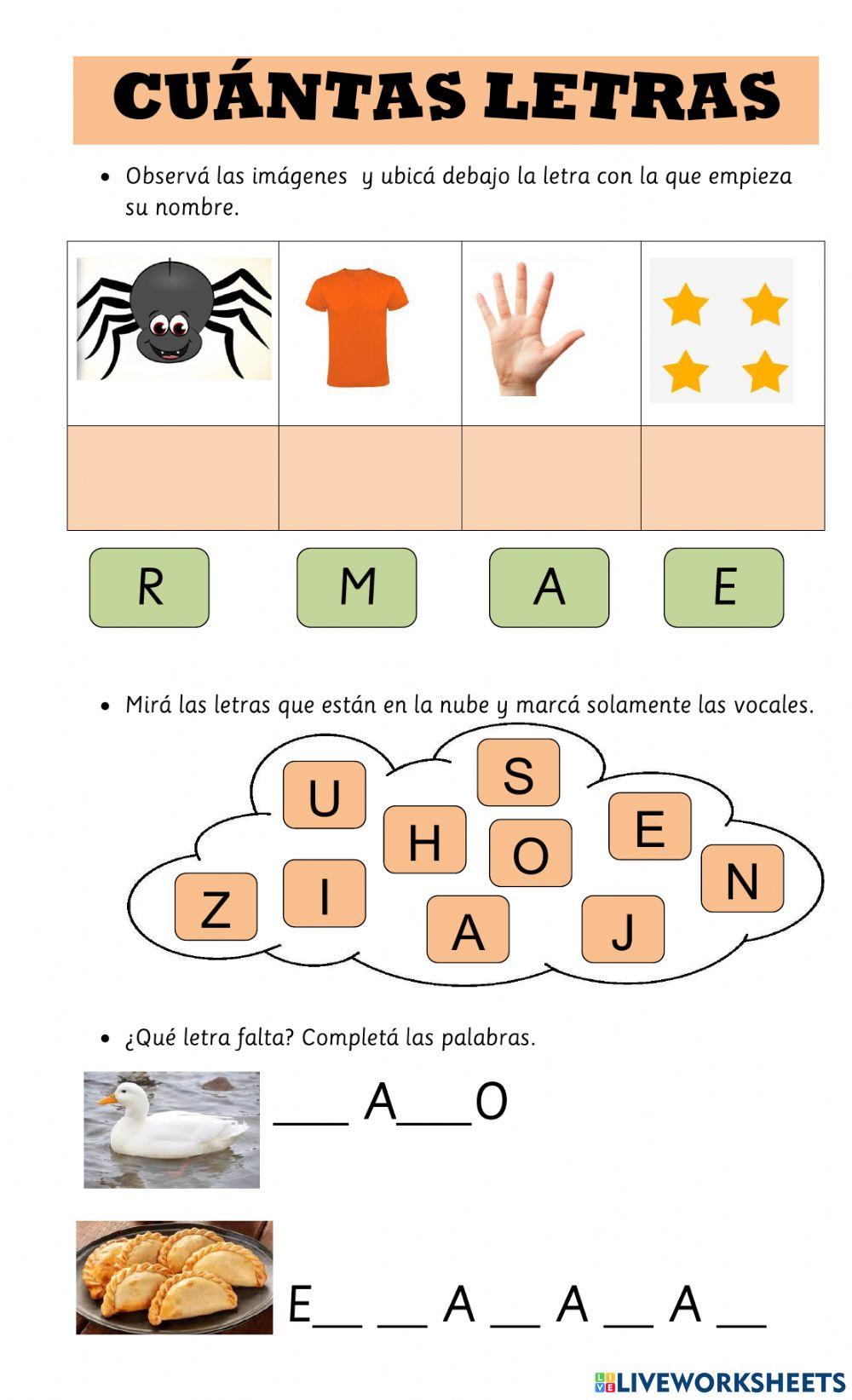 Cuántas letras Cuántas letras