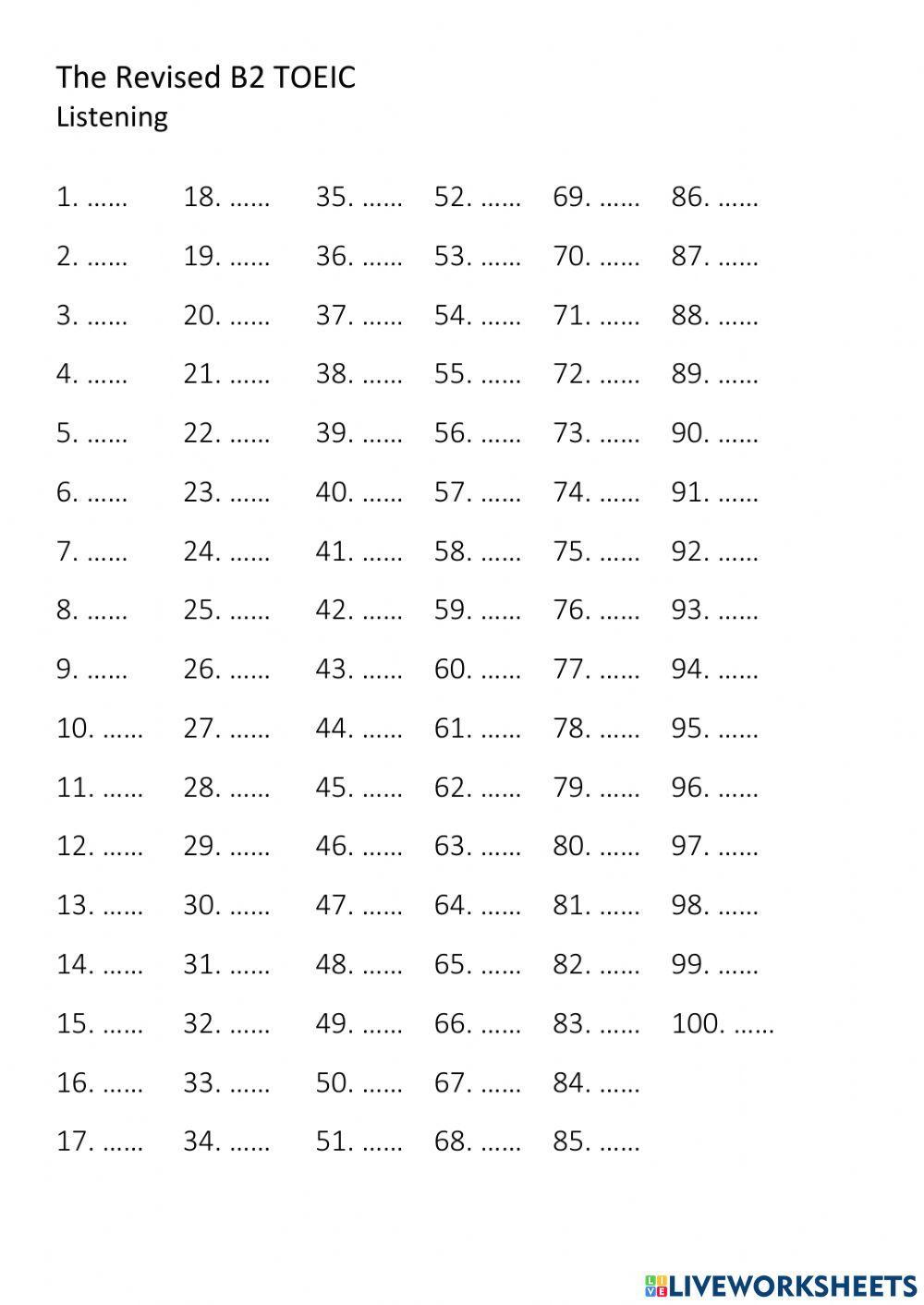 TOEIC Listening P.T. 1