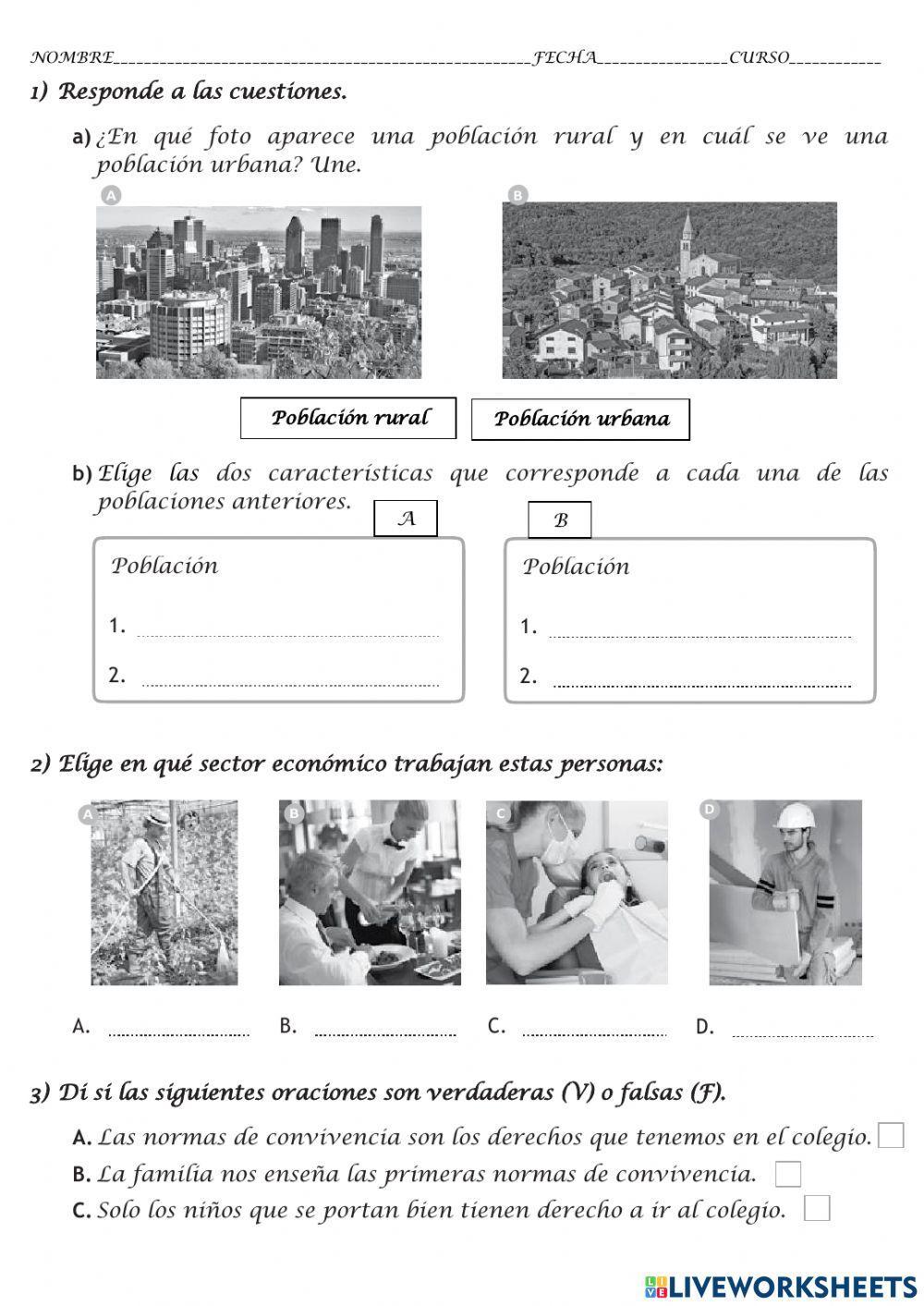 Evaluación de la unidad 4 de sociales
