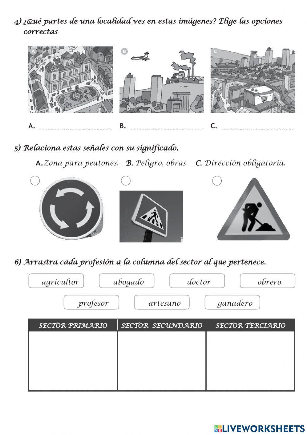 Evaluación de la unidad 4 de sociales
