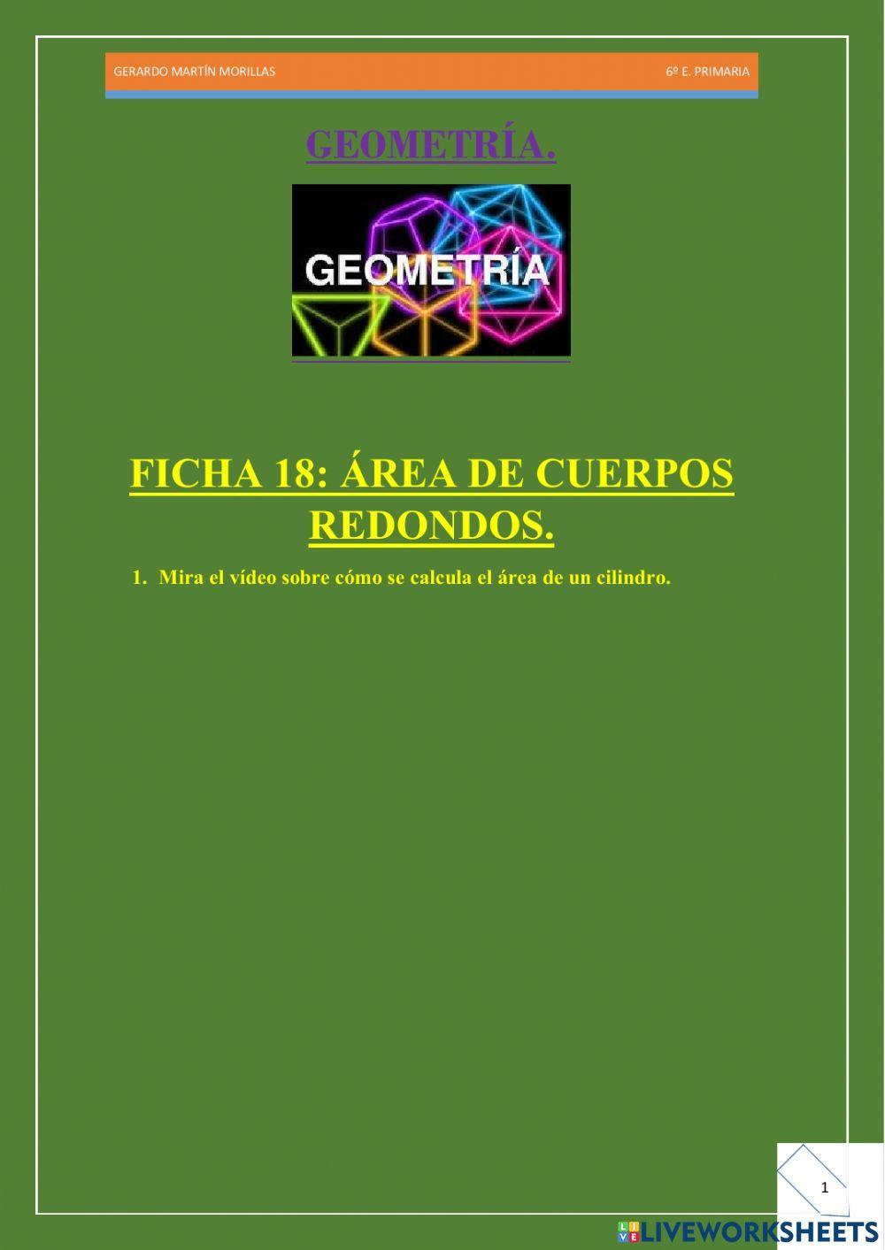 Geometría. Ficha 18.