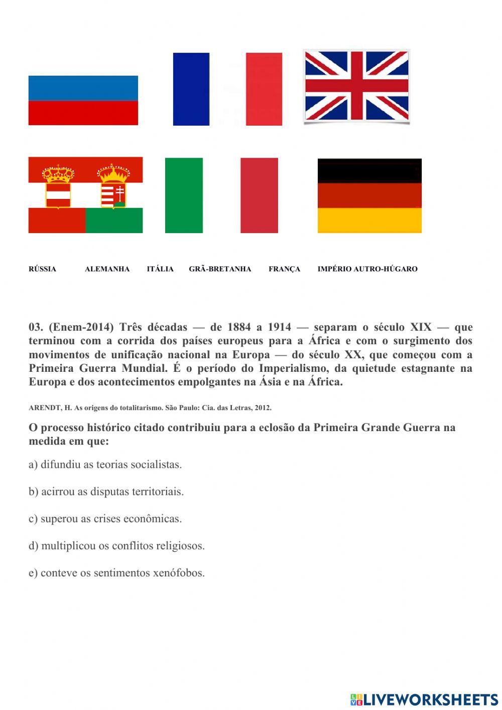 Primeira guerra mundial 1914-1918