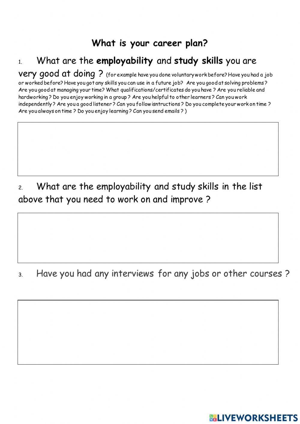 Job advisor interview (role-play) question and answers writing activity