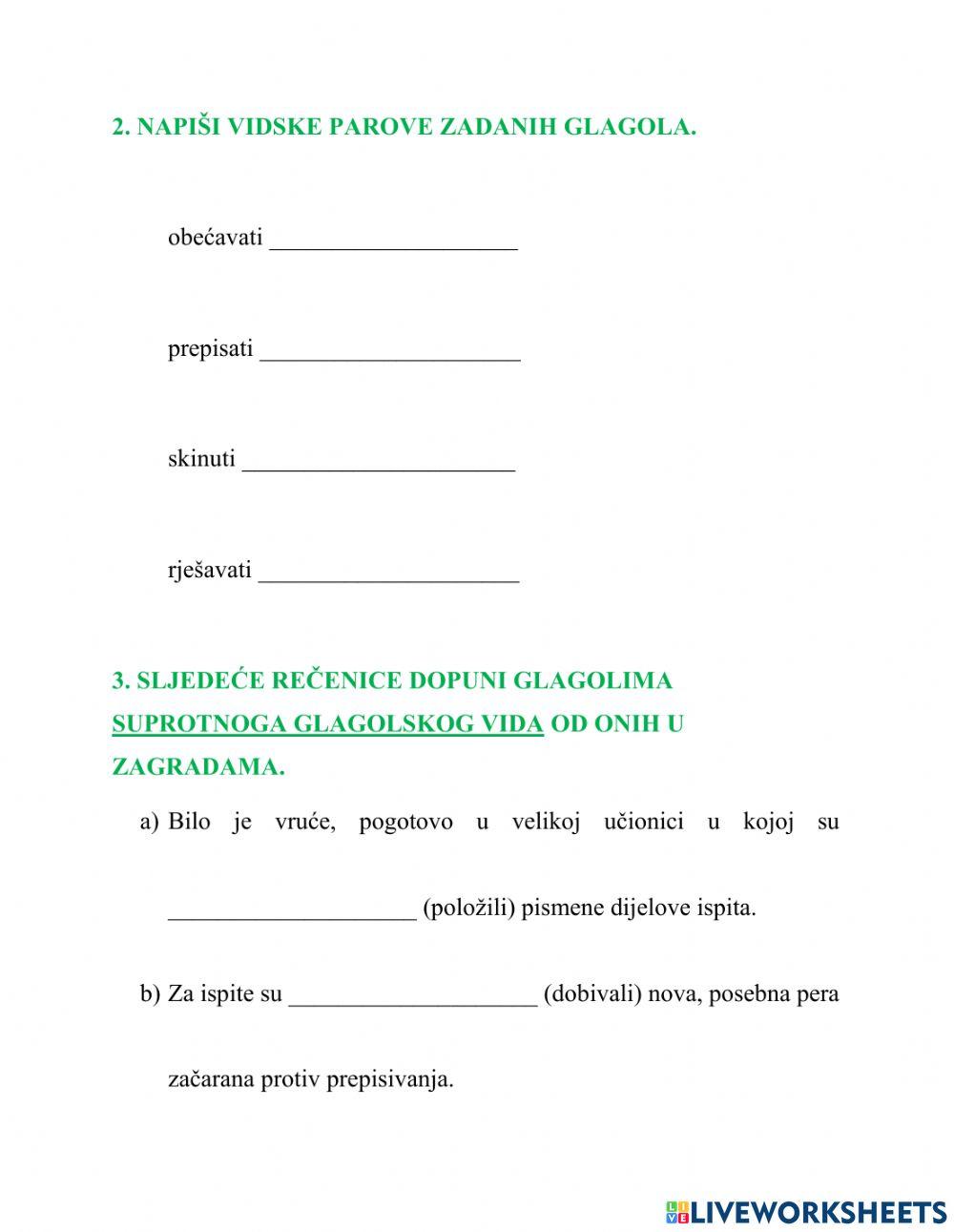 Glagoli po vidu - 6.