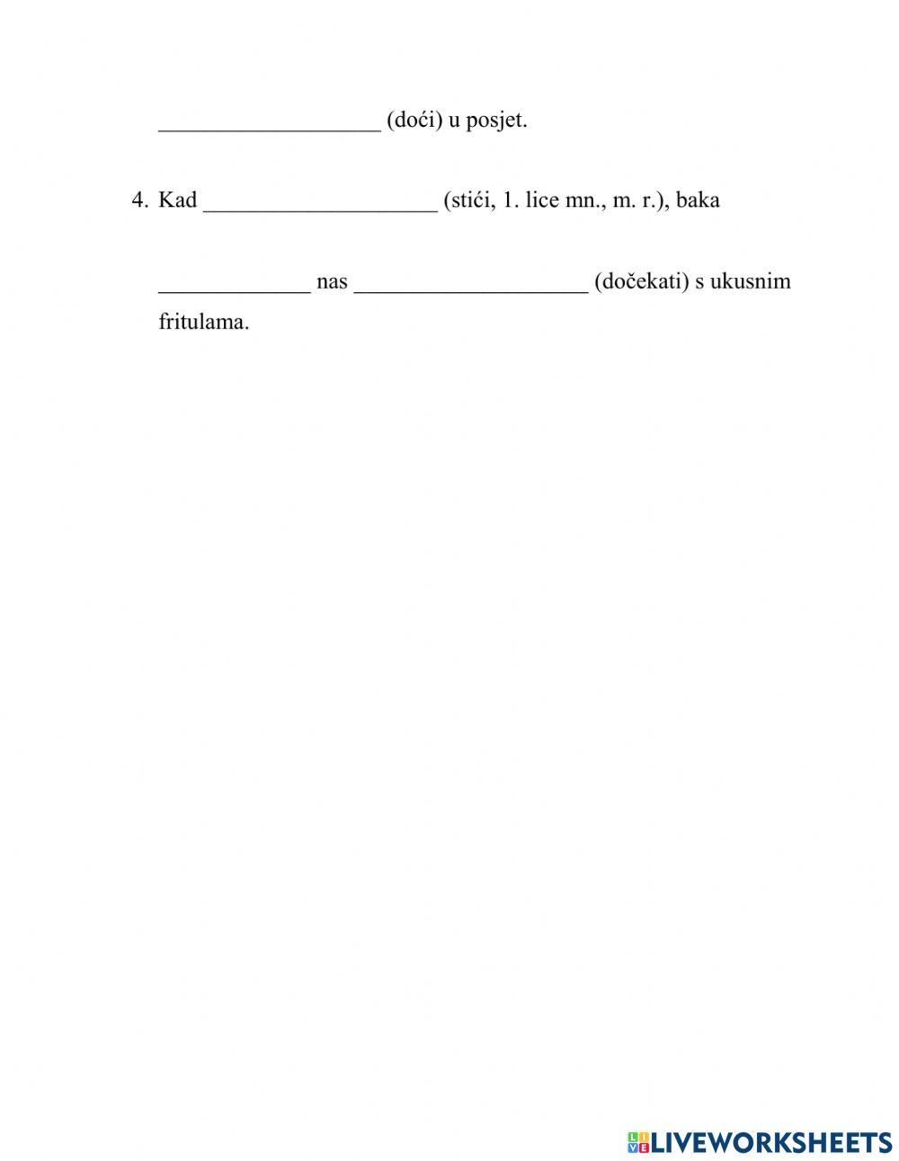 Glagolska vremena - 6.