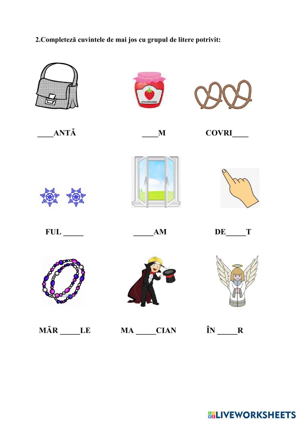 Grupurile de litere GE-GI