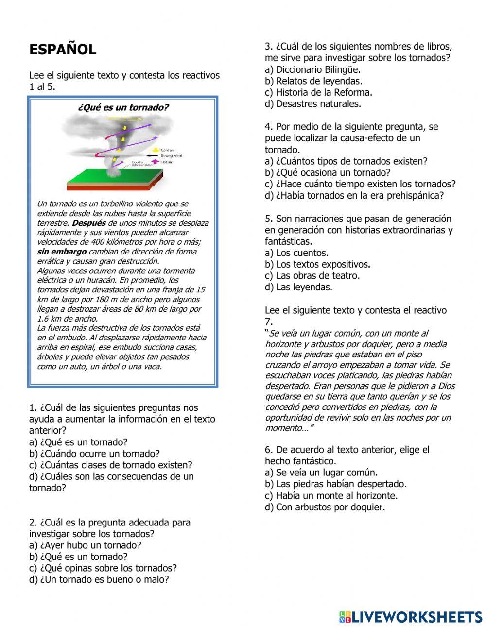Repaso trimestral II quinto grado