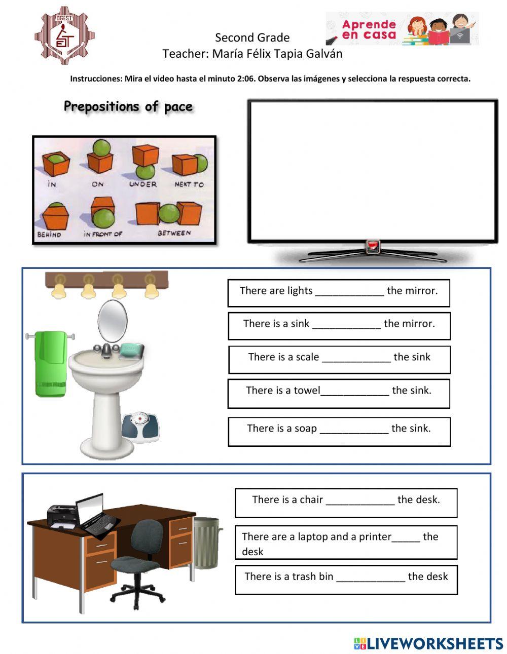 Prepositions of place