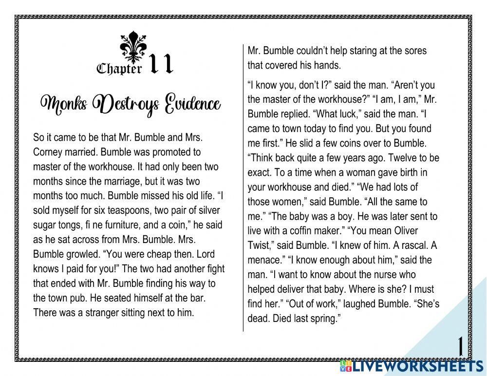 Oliver Twist: Chapters 11 - 13
