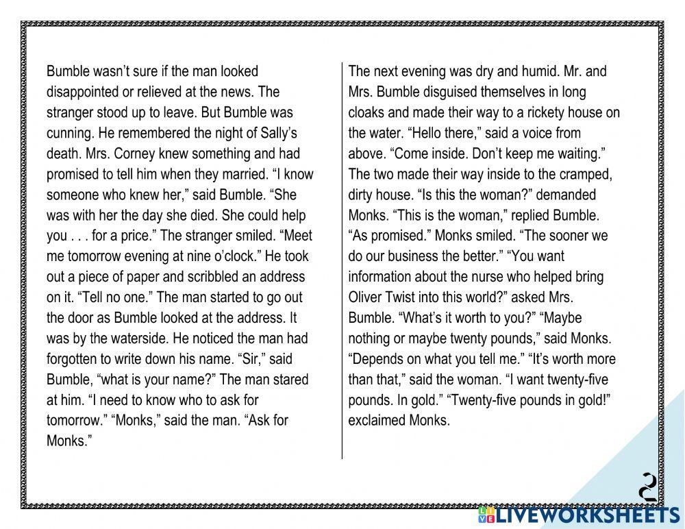 Oliver Twist: Chapters 11 - 13