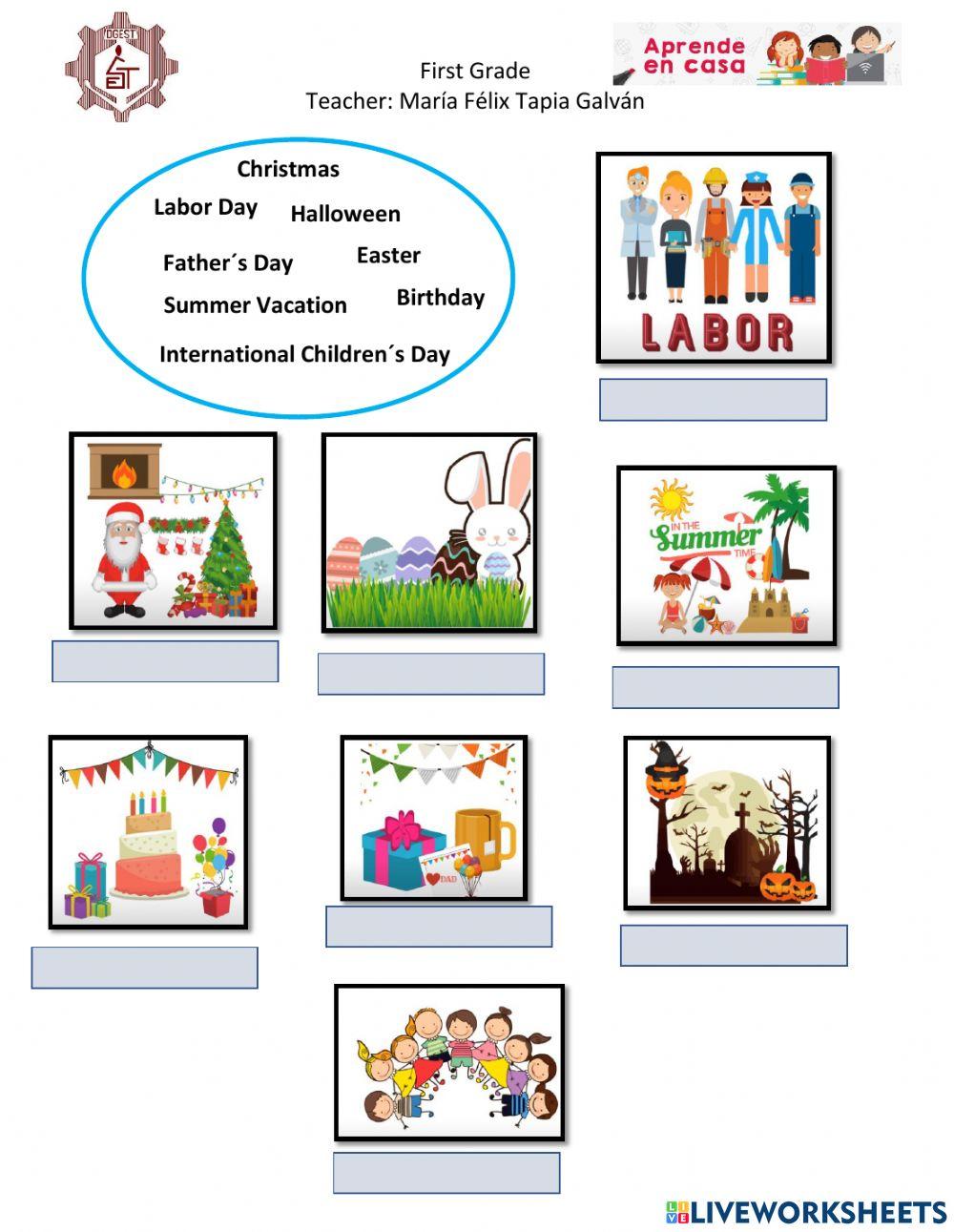 Holidays and special events