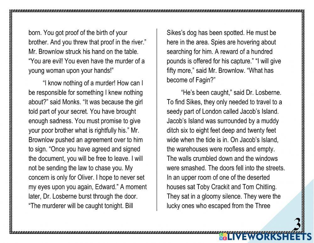 Oliver Twist: Chapters 16 and 17