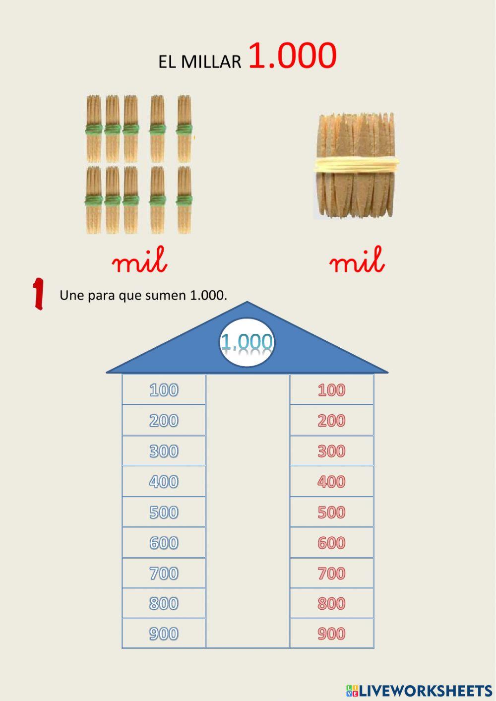 El número 1000. El millar
