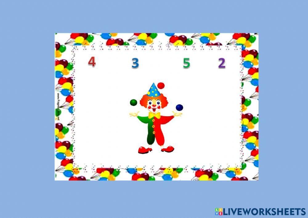 Ποσες μπαλες εχει καθε κλοουν- διαλεξε την σωστη απαντηση