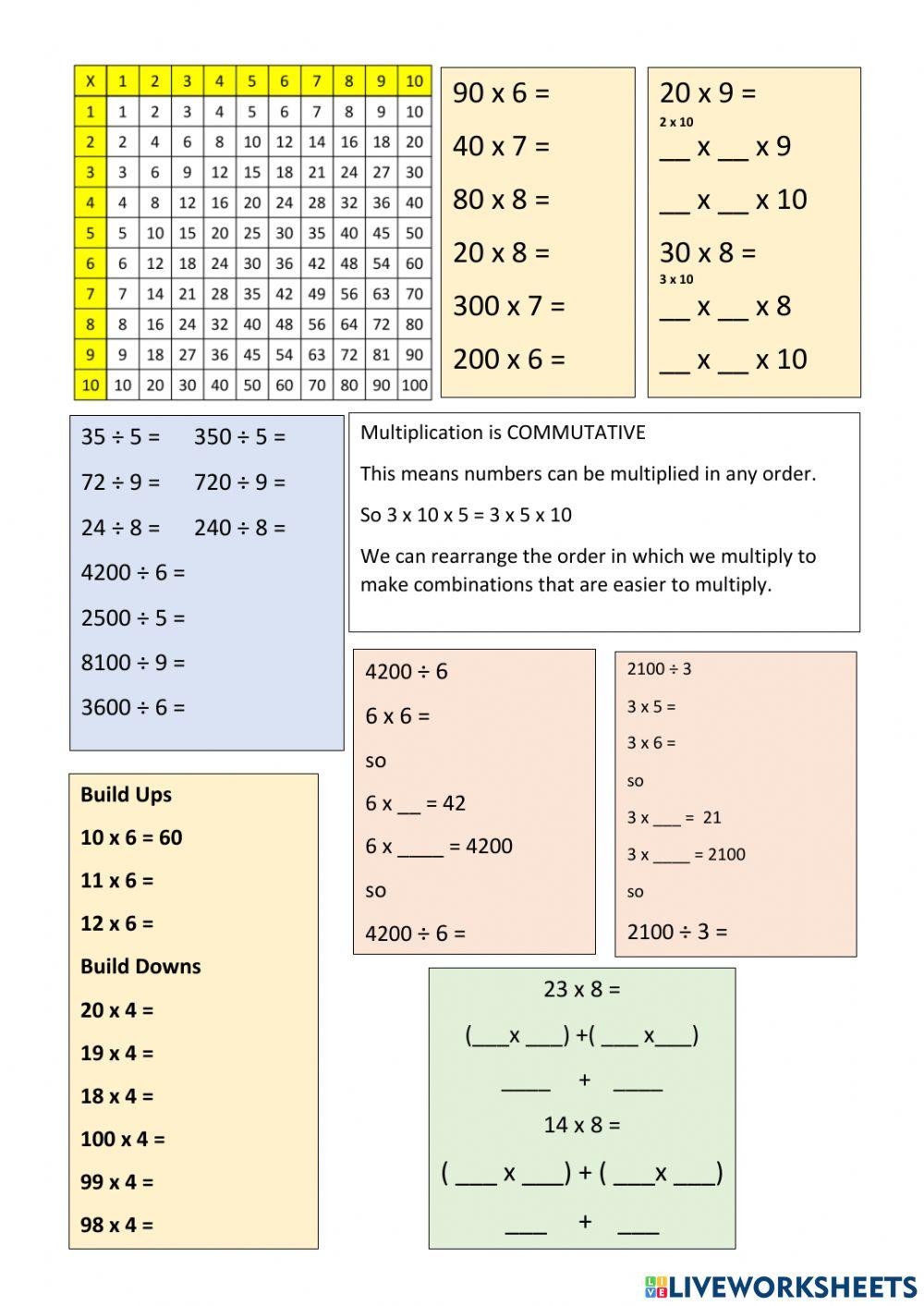 EJ Multiplication and Division Set 3