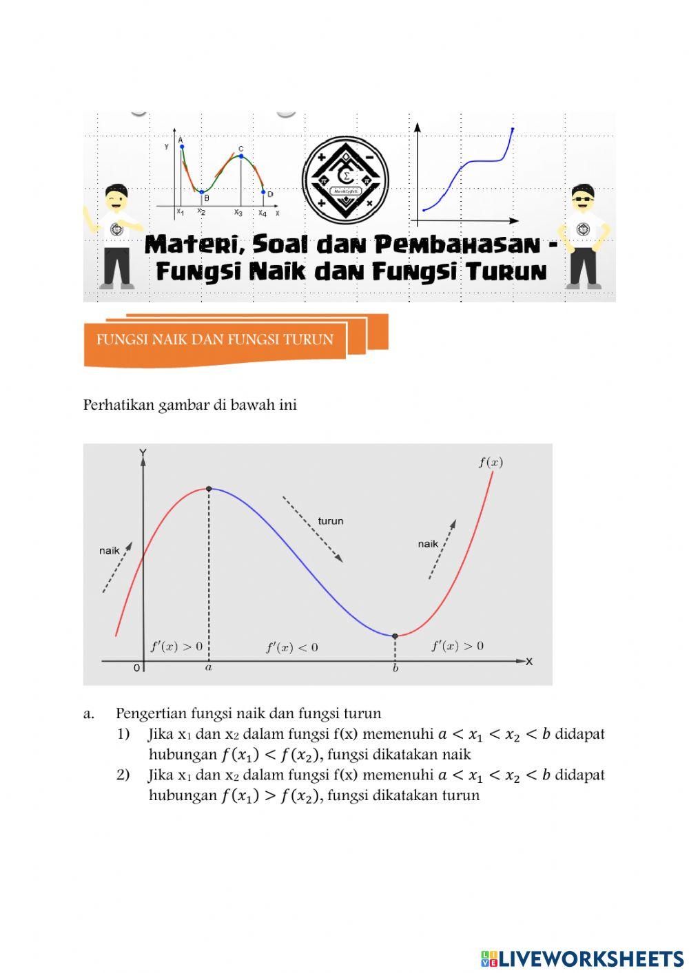 Fungsi naik dan fungsi turun