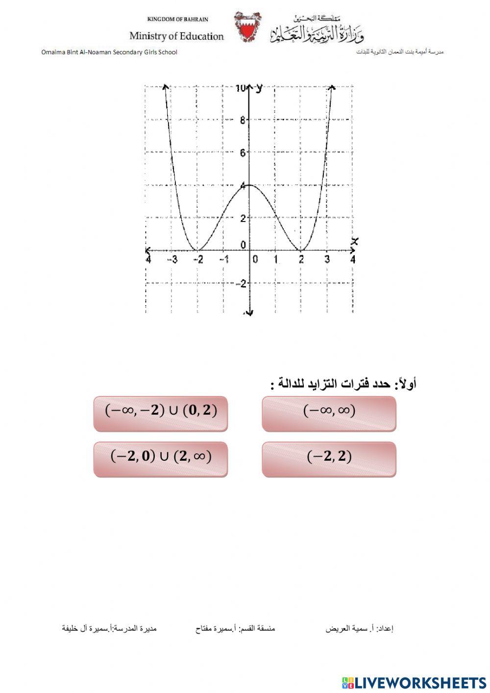 فترات التزايد والتناقص