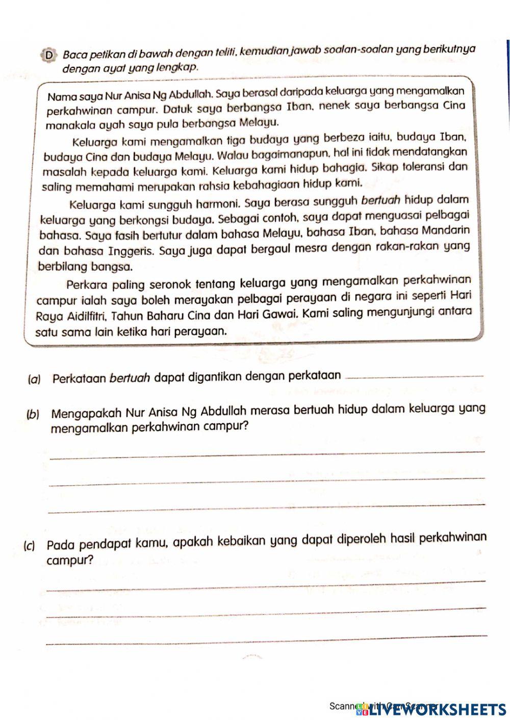 Pemahaman Tema 1 thn 6