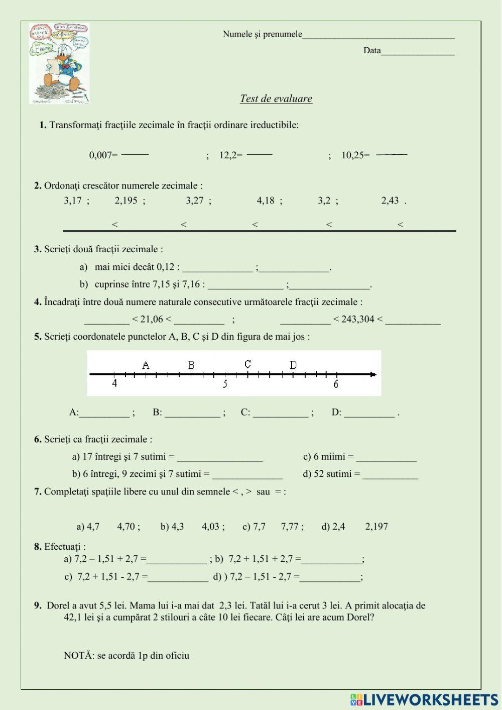 Fractii zecimale finite