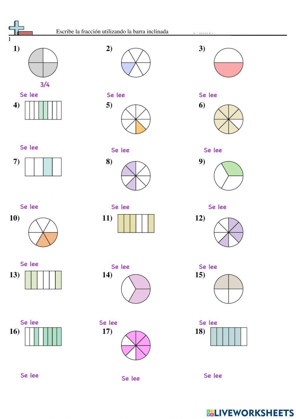 Lectura de fracciones
