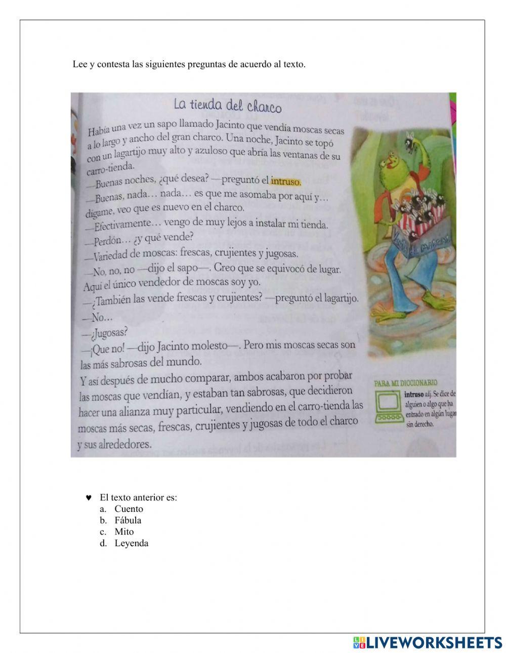 La narración y signos