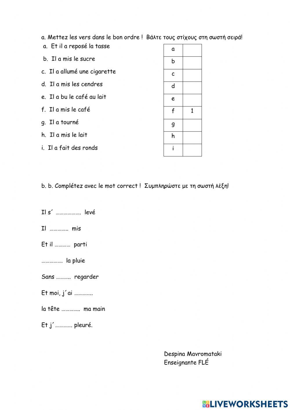 Exploiter les poèmes de Jacques Prévert