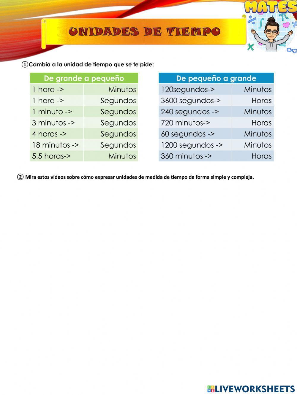 Unidades de medida de tiempo