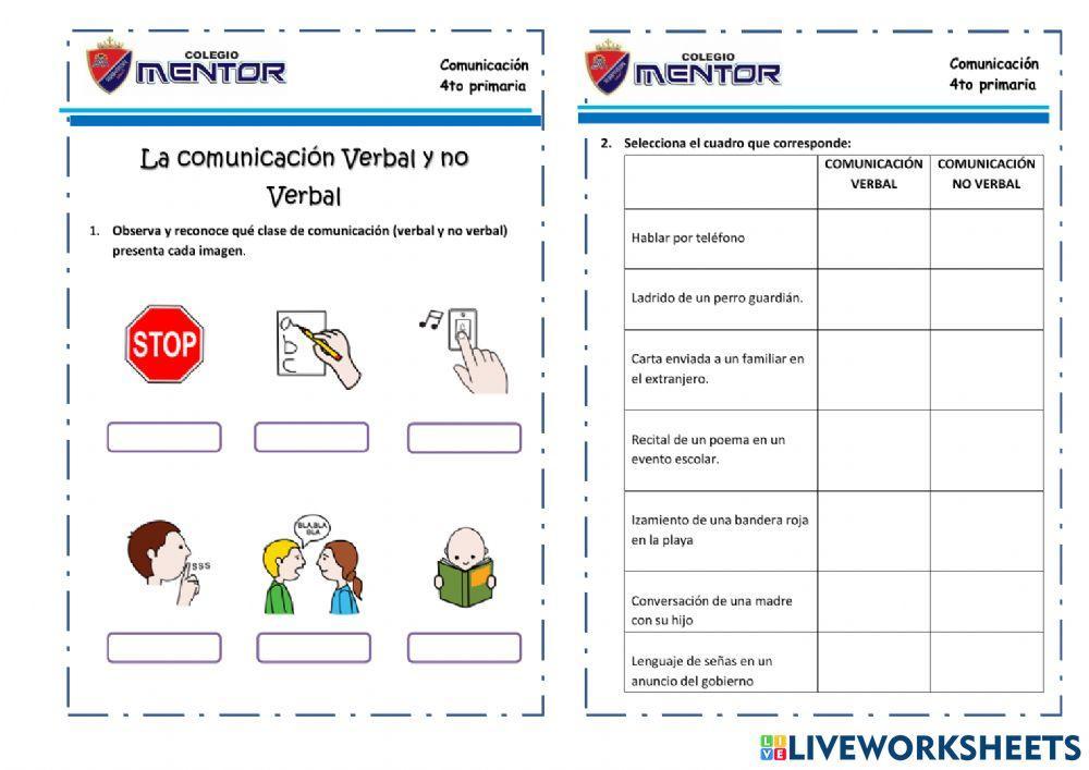 Comuniación verbal y no verbal