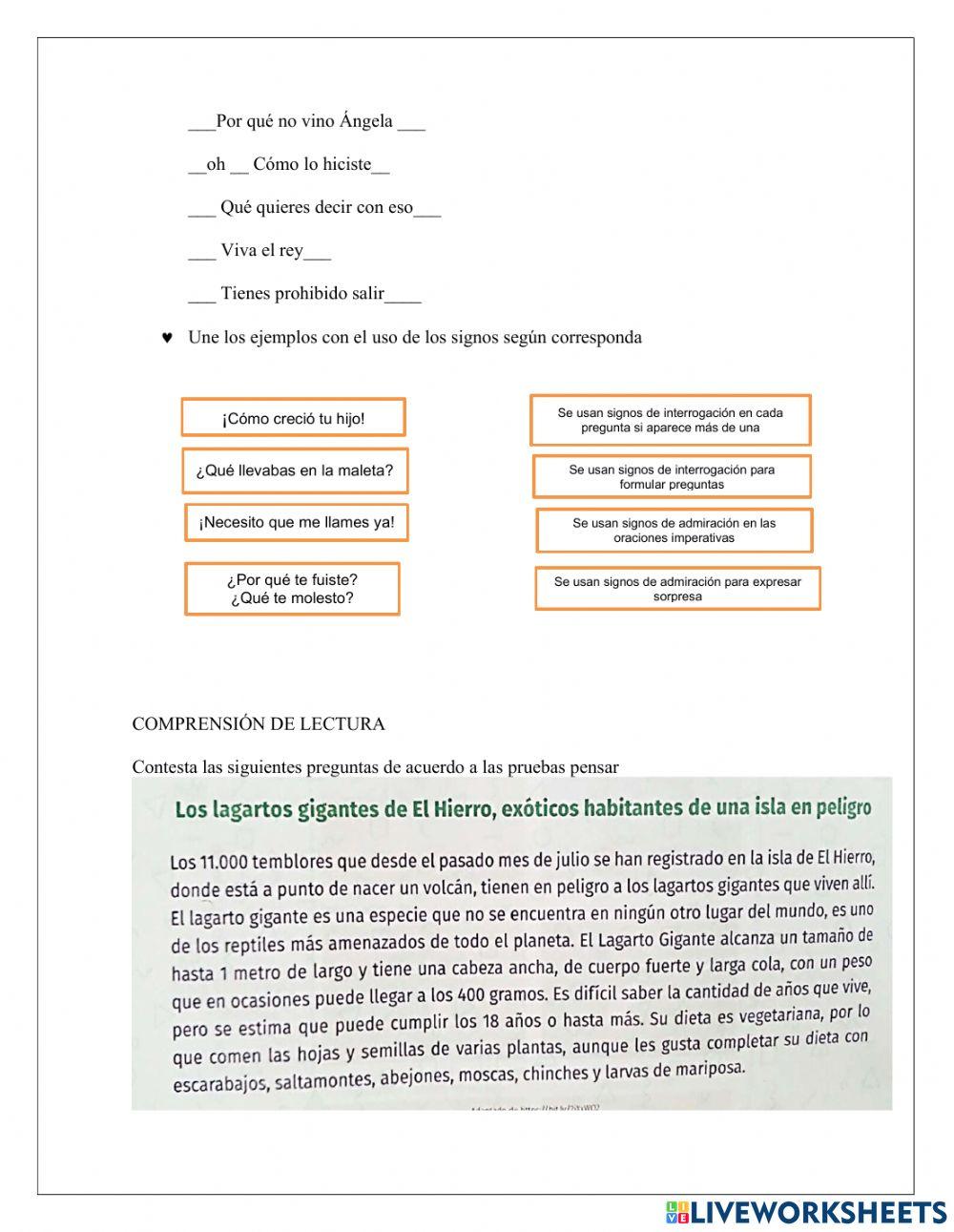 La narración y signos