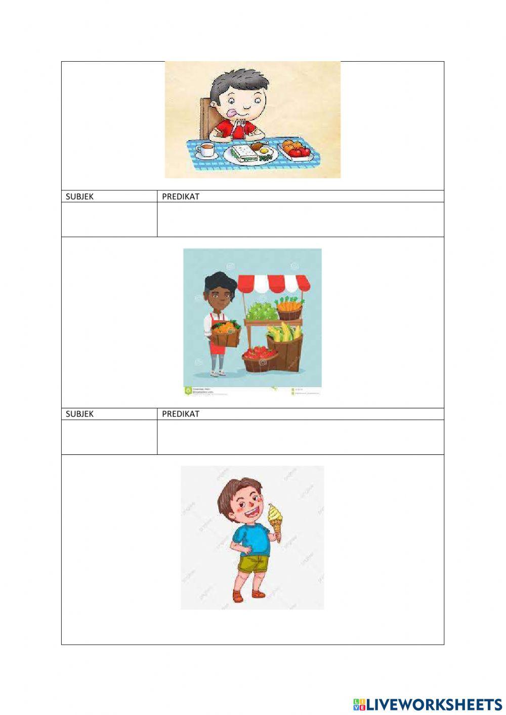 5.2.1 Subjek Predikat ( Aktiviti harian)
