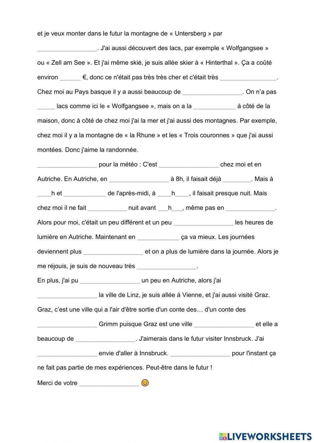 Mes expériences en Autriche