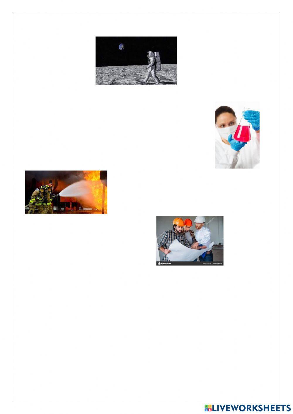 Ficha sobre los oficios: Yo quiero ser...