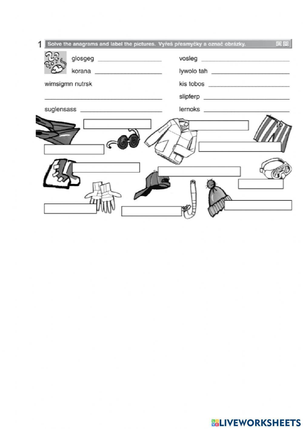 Clothes (summerwinter) worksheet Live Worksheets