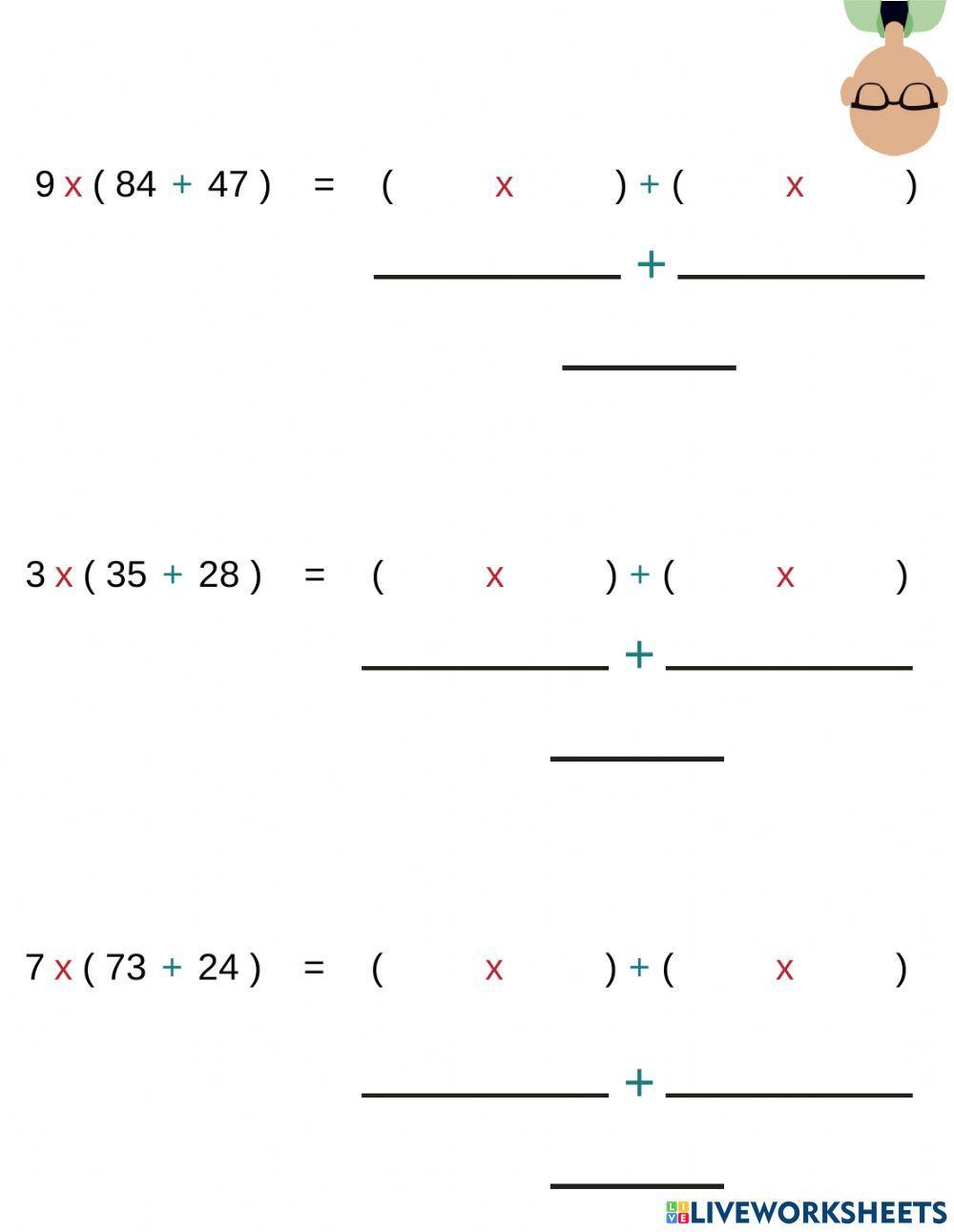Distributive Property of Multiplication
